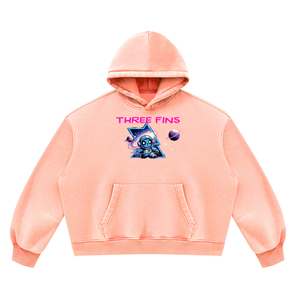 Unisex Vintage Wash Boxy Space Hoodie