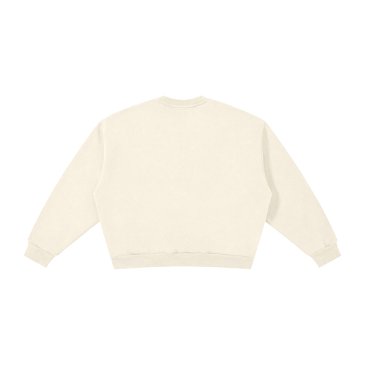 Boxy Fleece Crewneck good vibes Sweatshirt