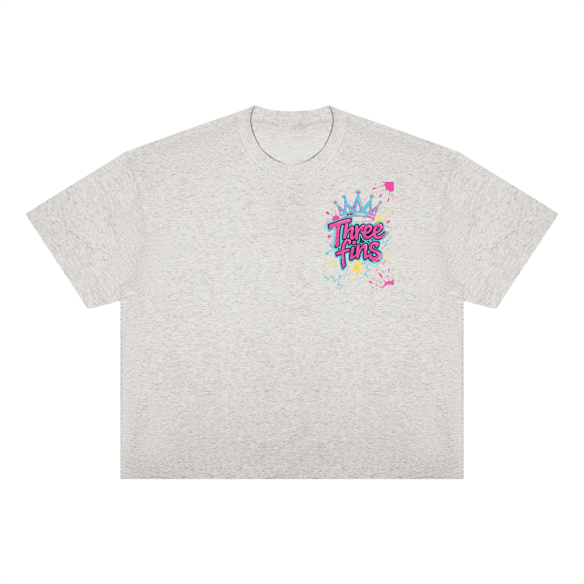 Unisex Boxy Drop Shoulder King Fins Splatter T-Shirt