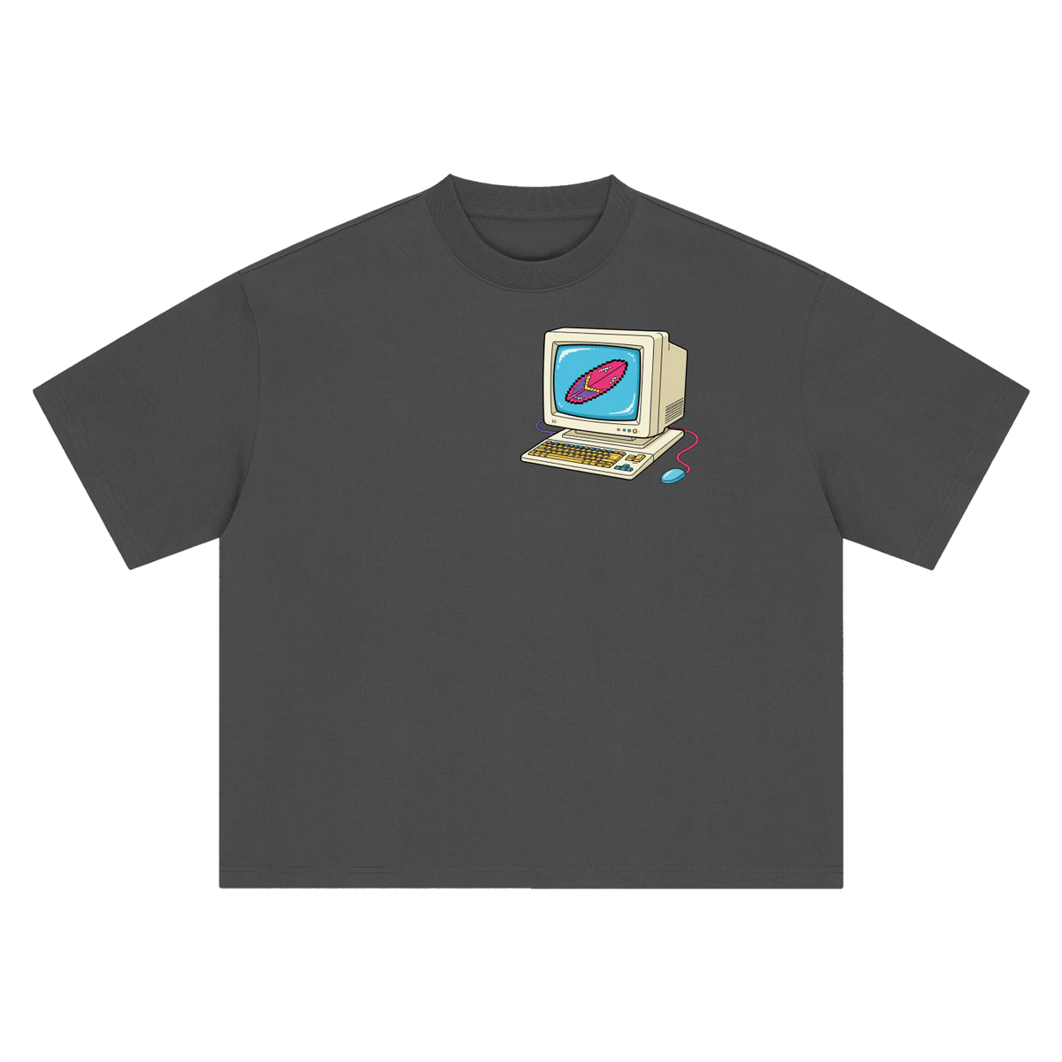 Boxy Oversized Vintage TV T-Shirt