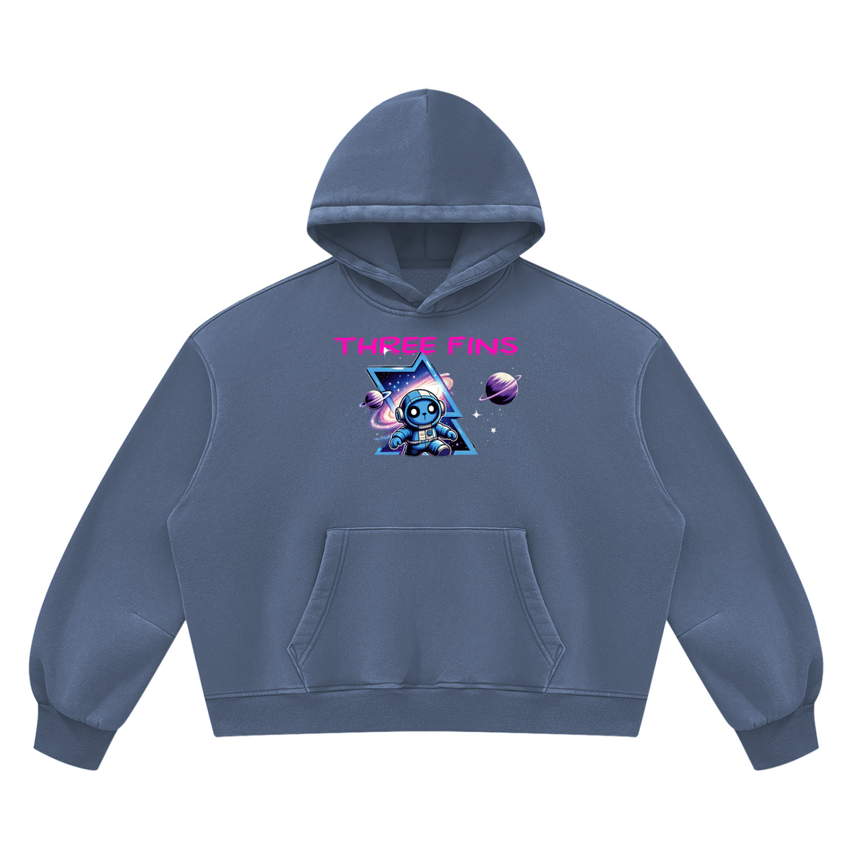 Unisex Vintage Wash Boxy Space Hoodie