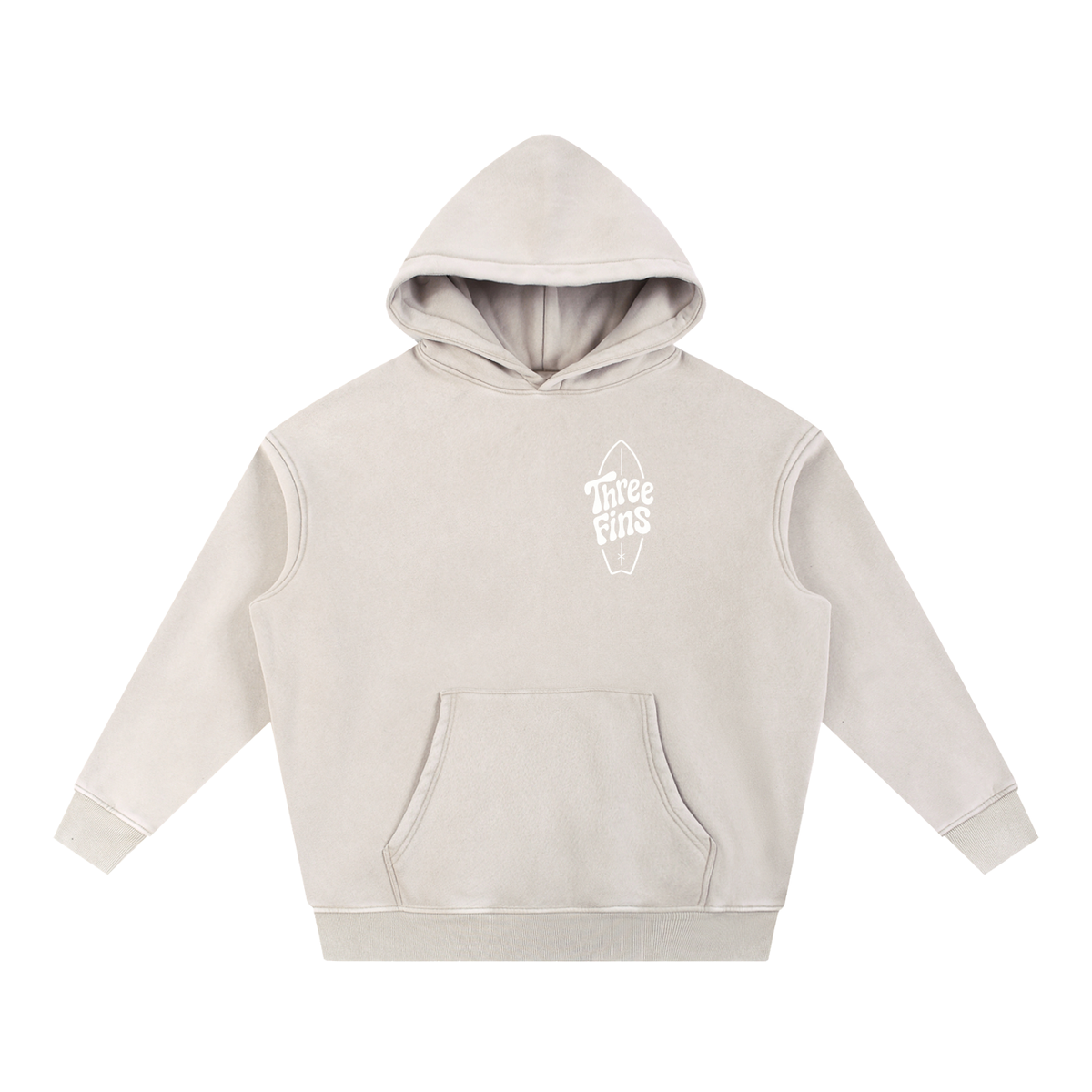 Snow Wash Fleece Oversize Surfing Hoodie
