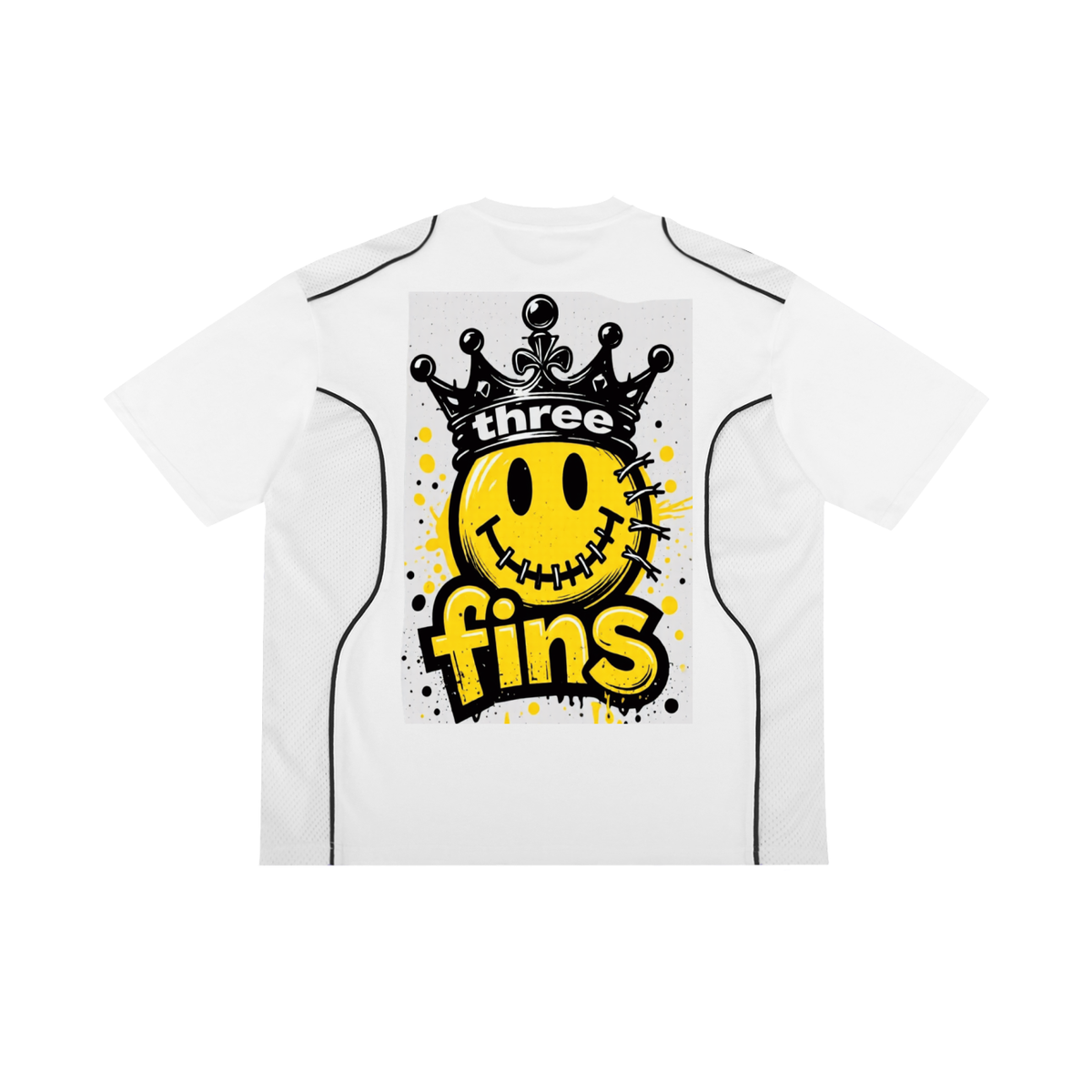 Smiley Piped Panel T-Shirt