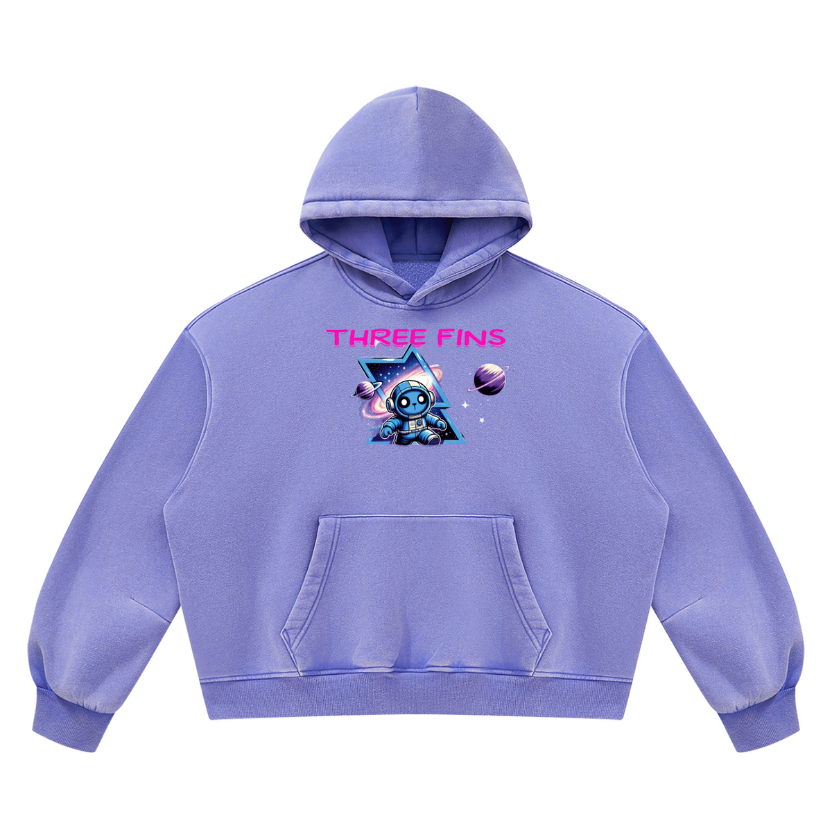 Unisex Vintage Wash Boxy Space Hoodie
