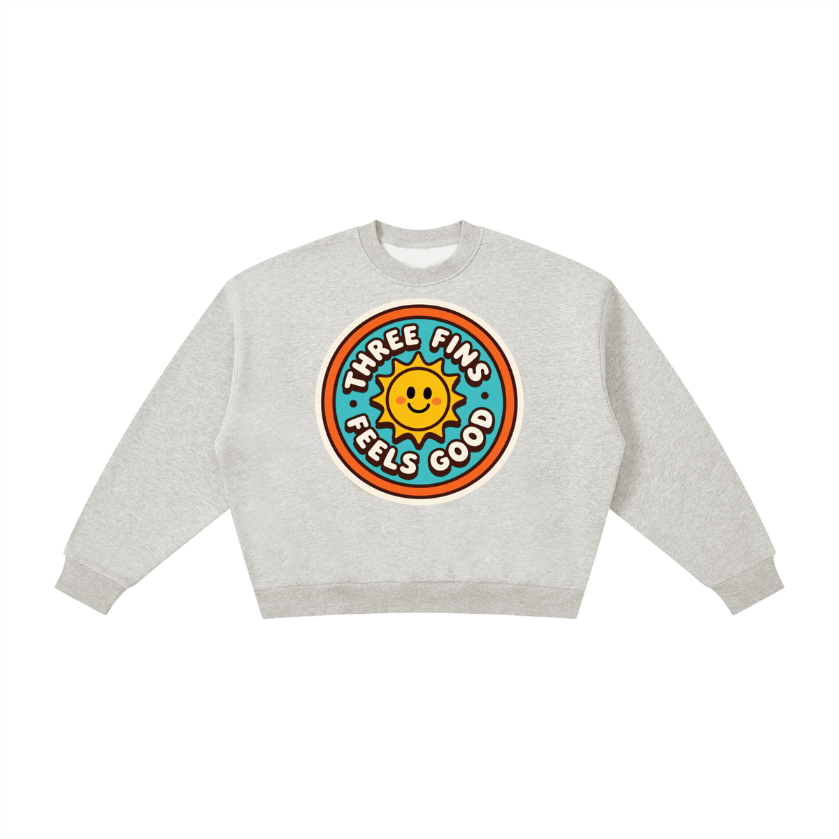 Boxy Fleece Crewneck good vibes Sweatshirt