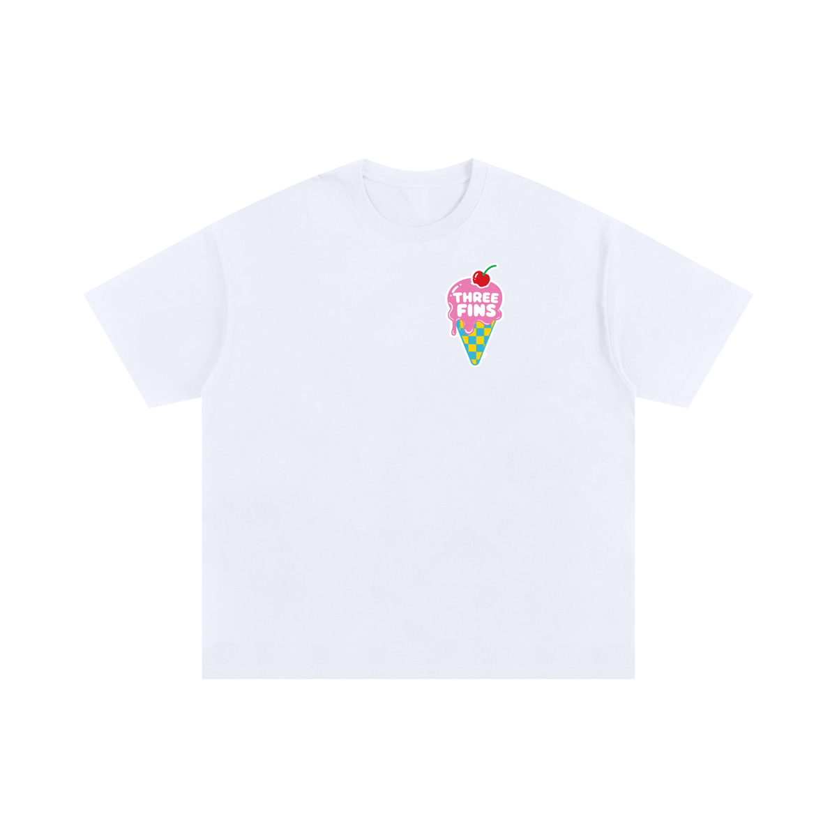 Oversized Ice- cream Cotton T-Shirt