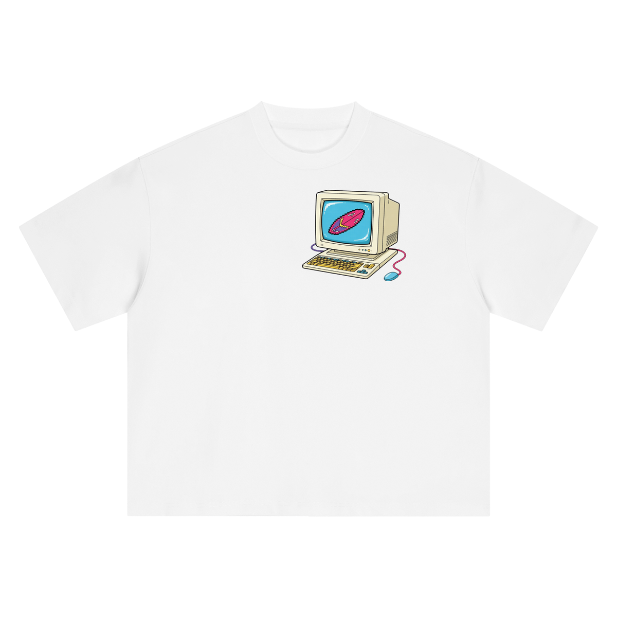 Boxy Oversized Vintage TV T-Shirt