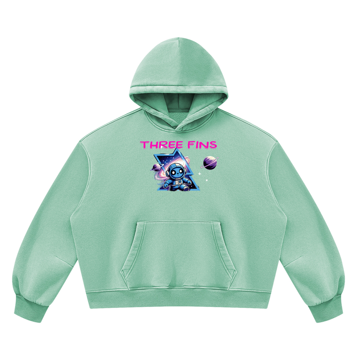 Unisex Vintage Wash Boxy Space Hoodie