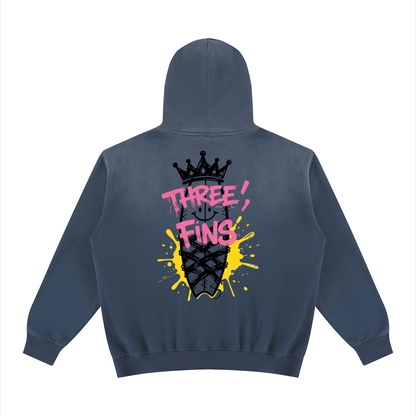 Snow Washed 0versized  Surfing Hoodie