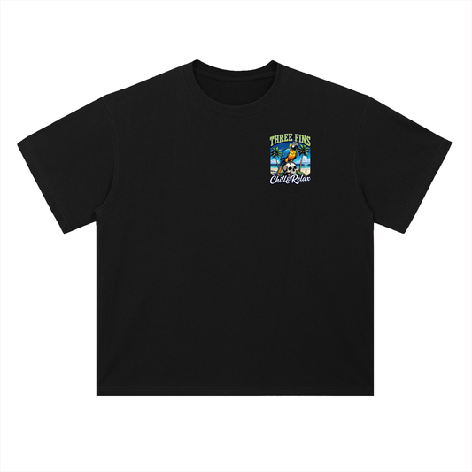Heavyweight Drop Shoulder chilled out  Cotton T-Shirt