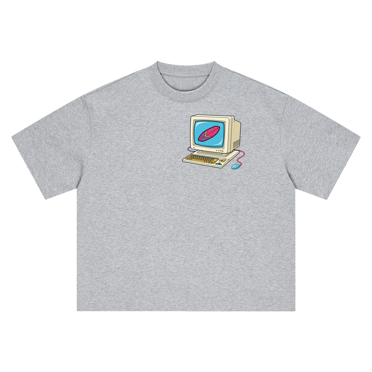 Boxy Oversized Vintage TV T-Shirt