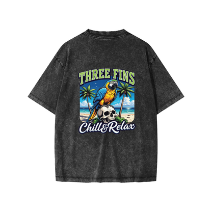 Snow Washed Kids relaxing parrot T-Shirt
