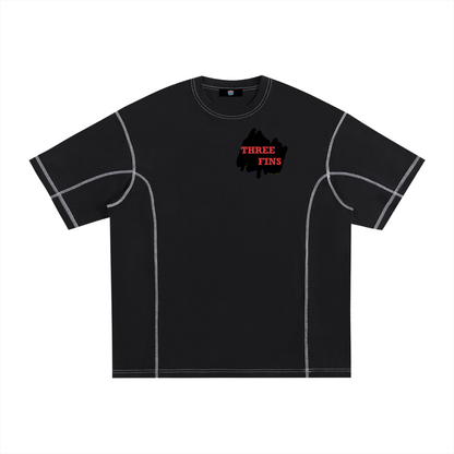 Stitched Cotton T-Shirt