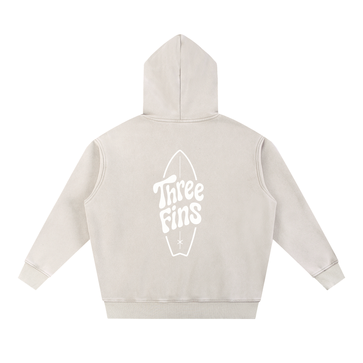 Snow Wash Fleece Oversize Surfing Hoodie