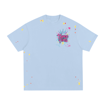 Paint Splatter King Fins-Shirt