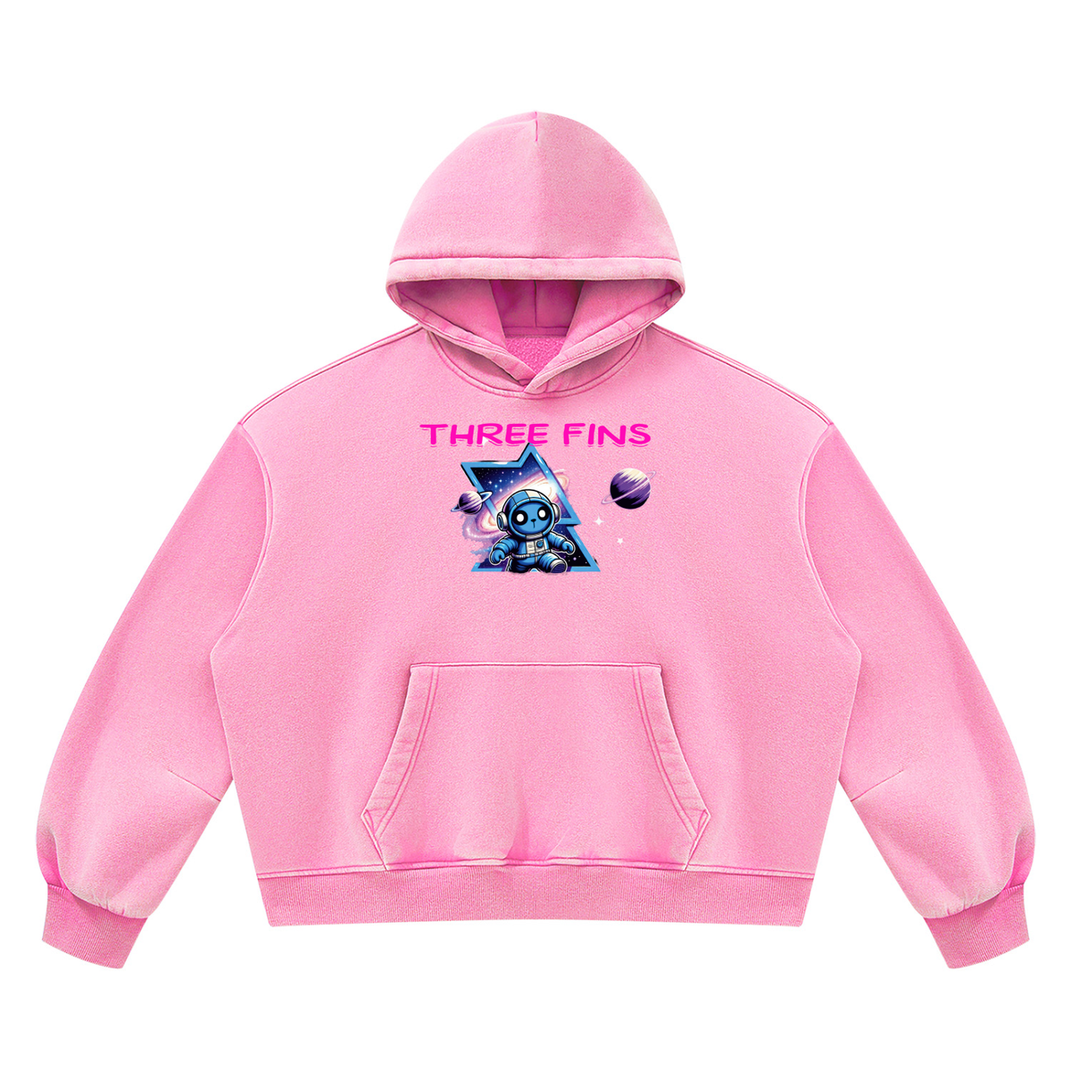 Unisex Vintage Wash Boxy Space Hoodie
