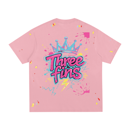 Paint Splatter King Fins-Shirt