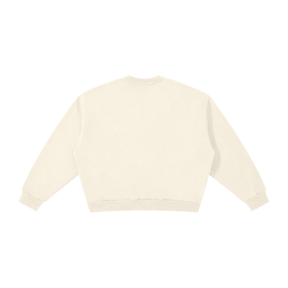 Boxy Fleece Crewneck good vibes  Sweatshirt