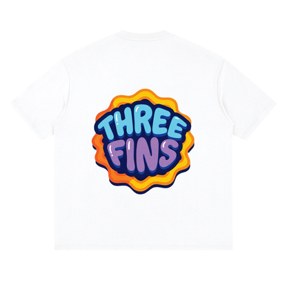 Streetwear Loose Drop Shoulder Flaming Fins T-Shirt