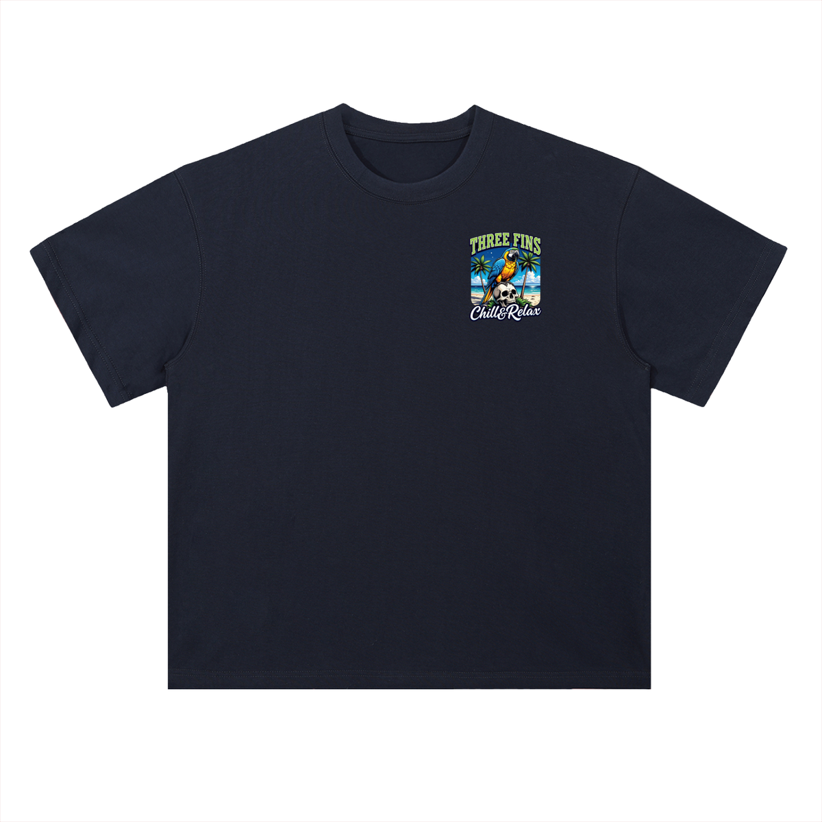 Heavyweight Drop Shoulder chilled out  Cotton T-Shirt