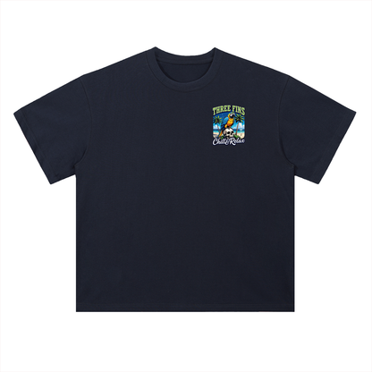 Heavyweight Drop Shoulder chilled out  Cotton T-Shirt