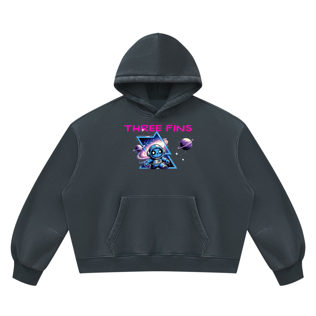 Unisex Vintage Wash Boxy Space Hoodie