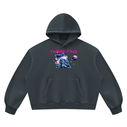 Unisex Vintage Wash Boxy Space Hoodie