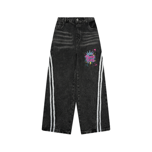 Kid’s Striped Splatter Jeans
