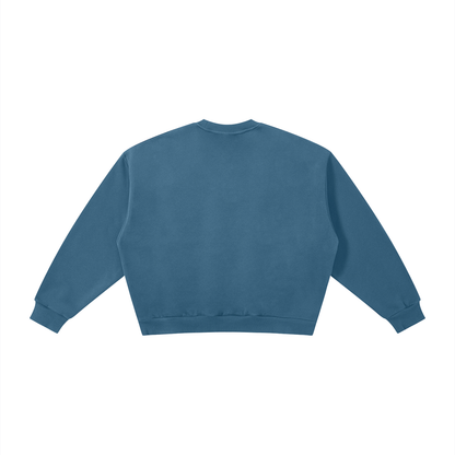 Boxy Fleece Crewneck good vibes  Sweatshirt