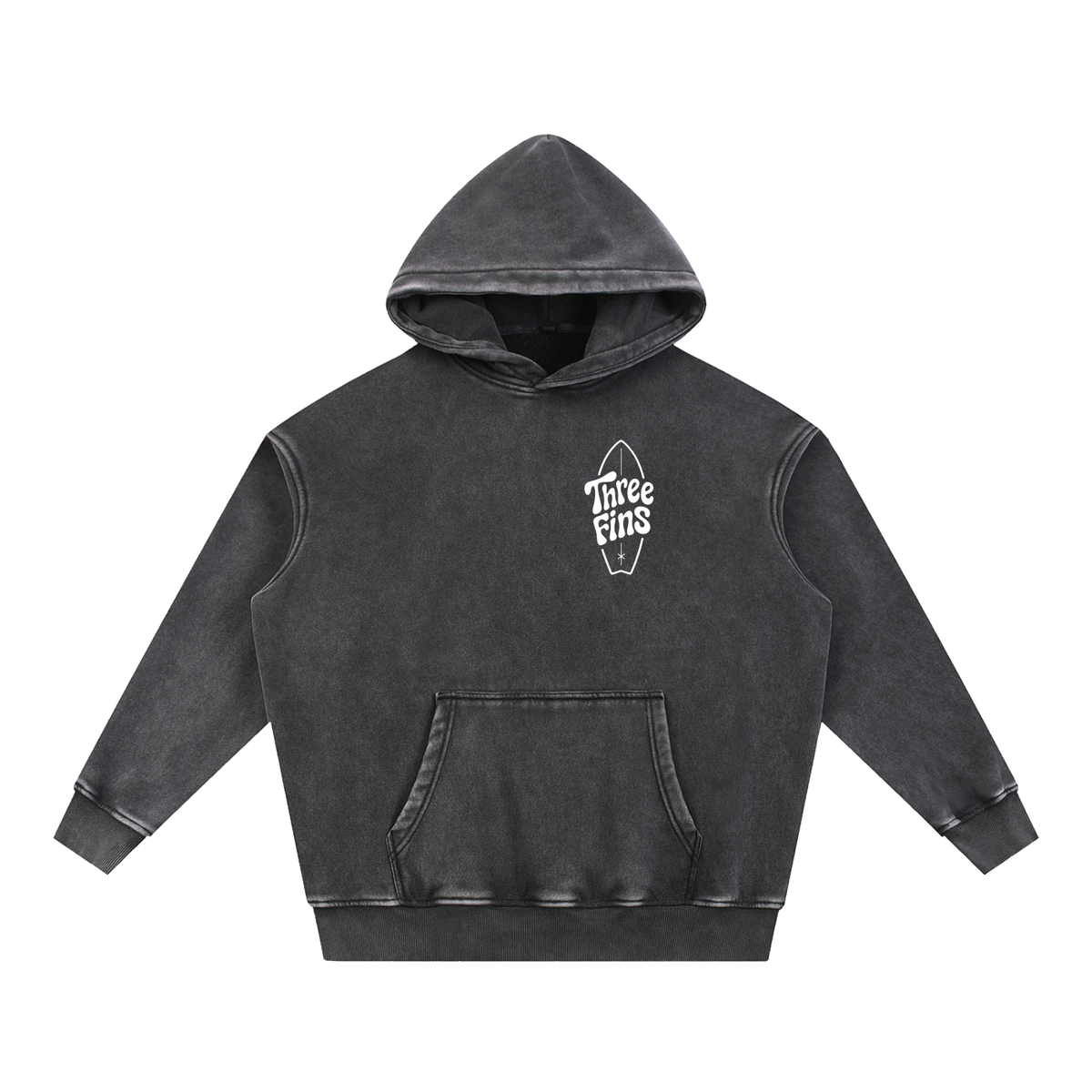 Snow Wash Fleece Oversize Surfing Hoodie