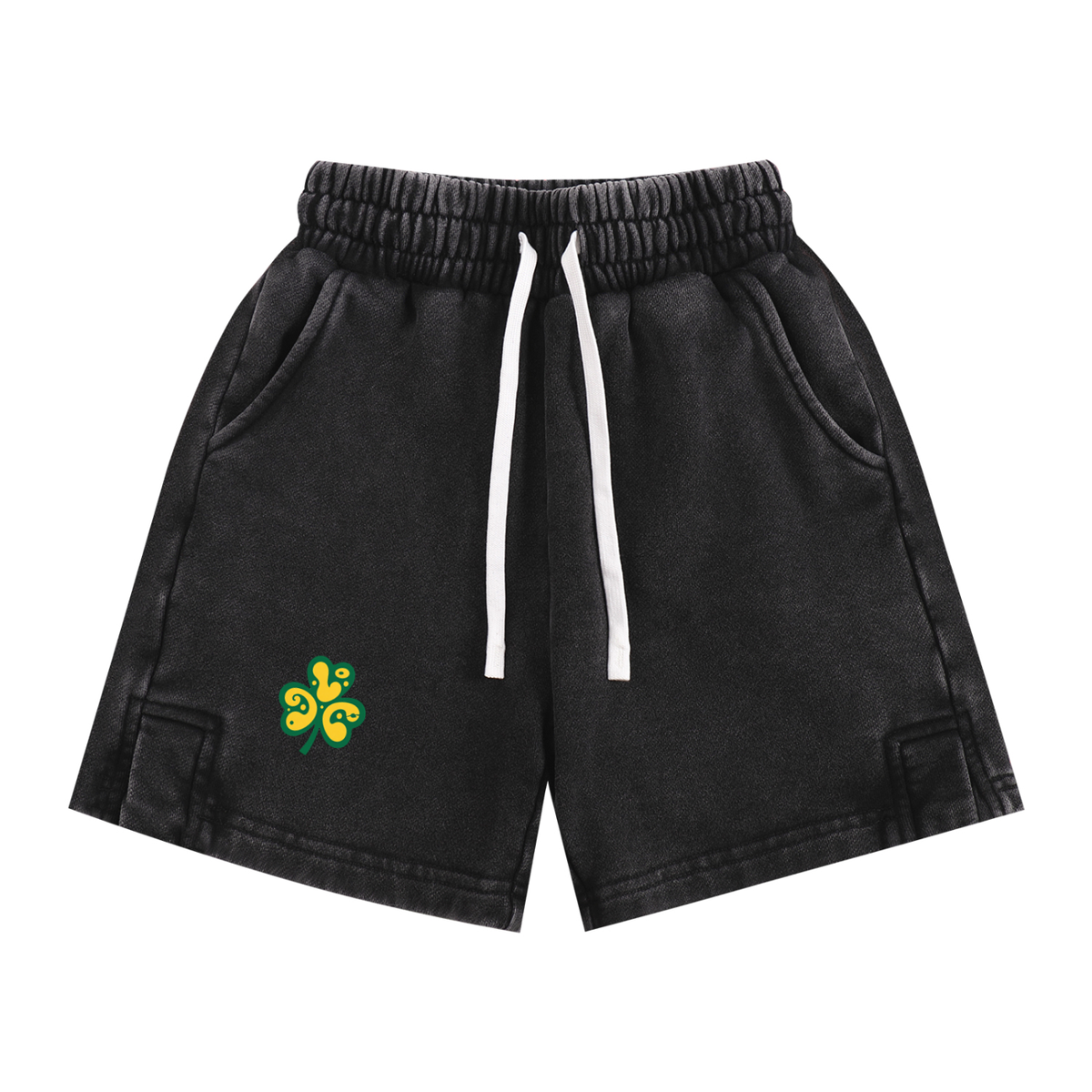 Snow Washed Kids four leaf clover Shorts