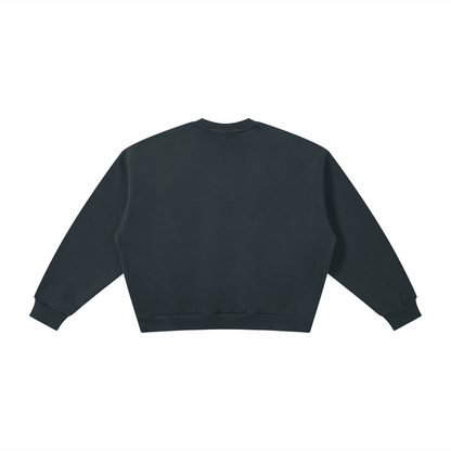 Boxy Fleece Crewneck good vibes  Sweatshirt