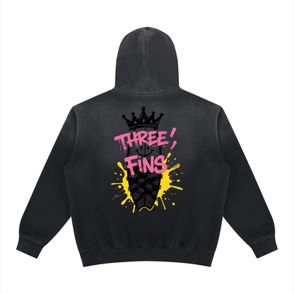 Snow Washed 0versized  Surfing Hoodie
