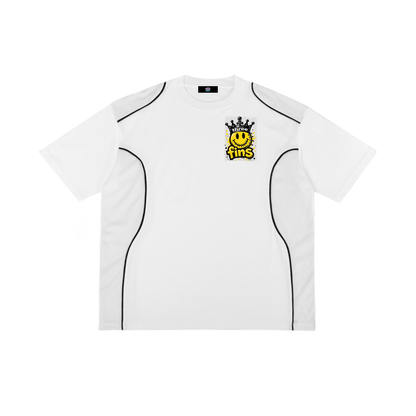 Smiley Piped Panel T-Shirt