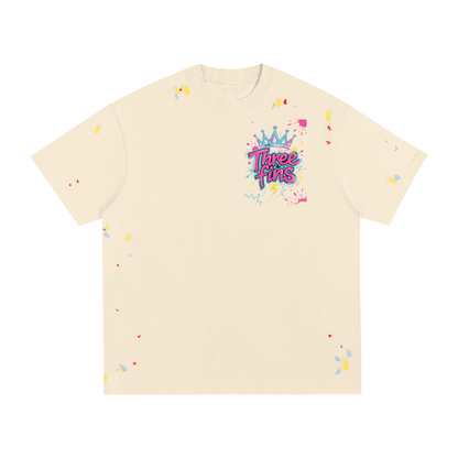 Paint Splatter King Fins-Shirt