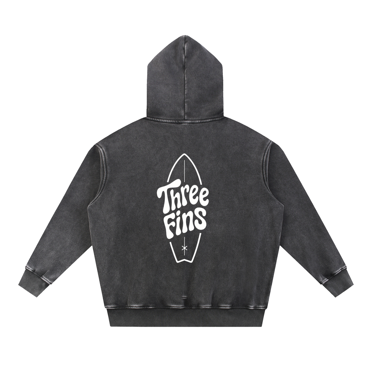 Snow Wash Fleece Oversize Surfing Hoodie