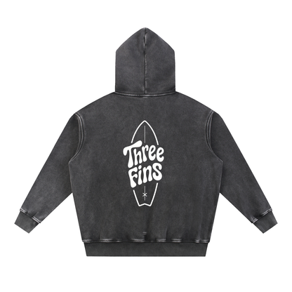 Snow Wash Fleece Oversize Surfing Hoodie