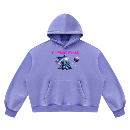 Unisex Vintage Wash Boxy Space Hoodie