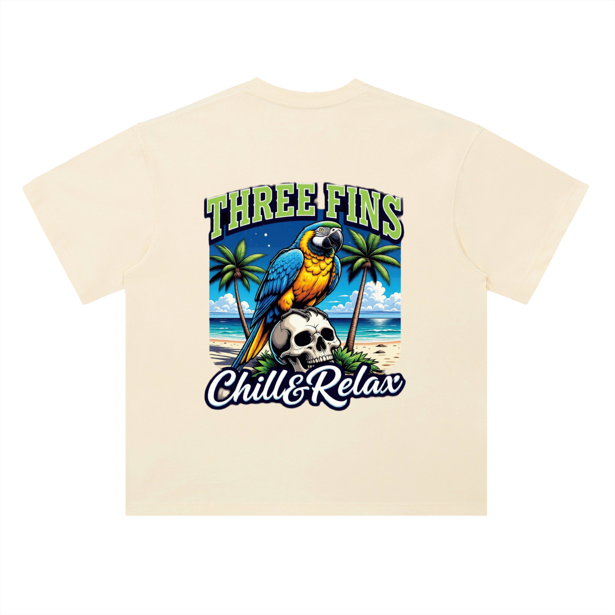Heavyweight Drop Shoulder chilled out  Cotton T-Shirt