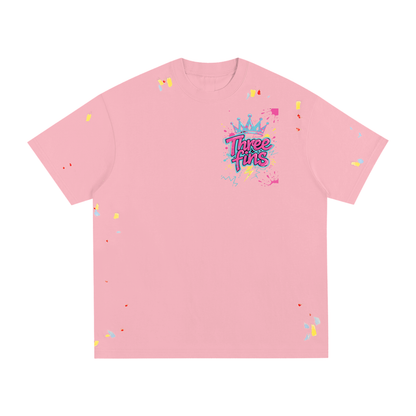 Paint Splatter King Fins-Shirt
