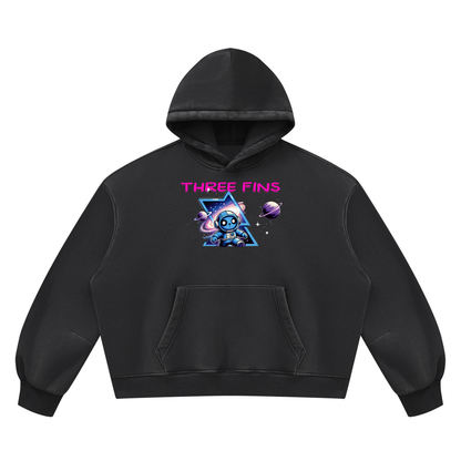 Unisex Vintage Wash Boxy Space Hoodie