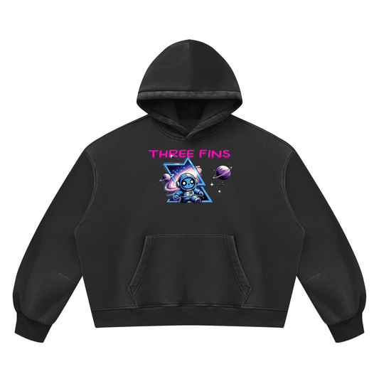 Unisex Vintage Wash Boxy Space Hoodie