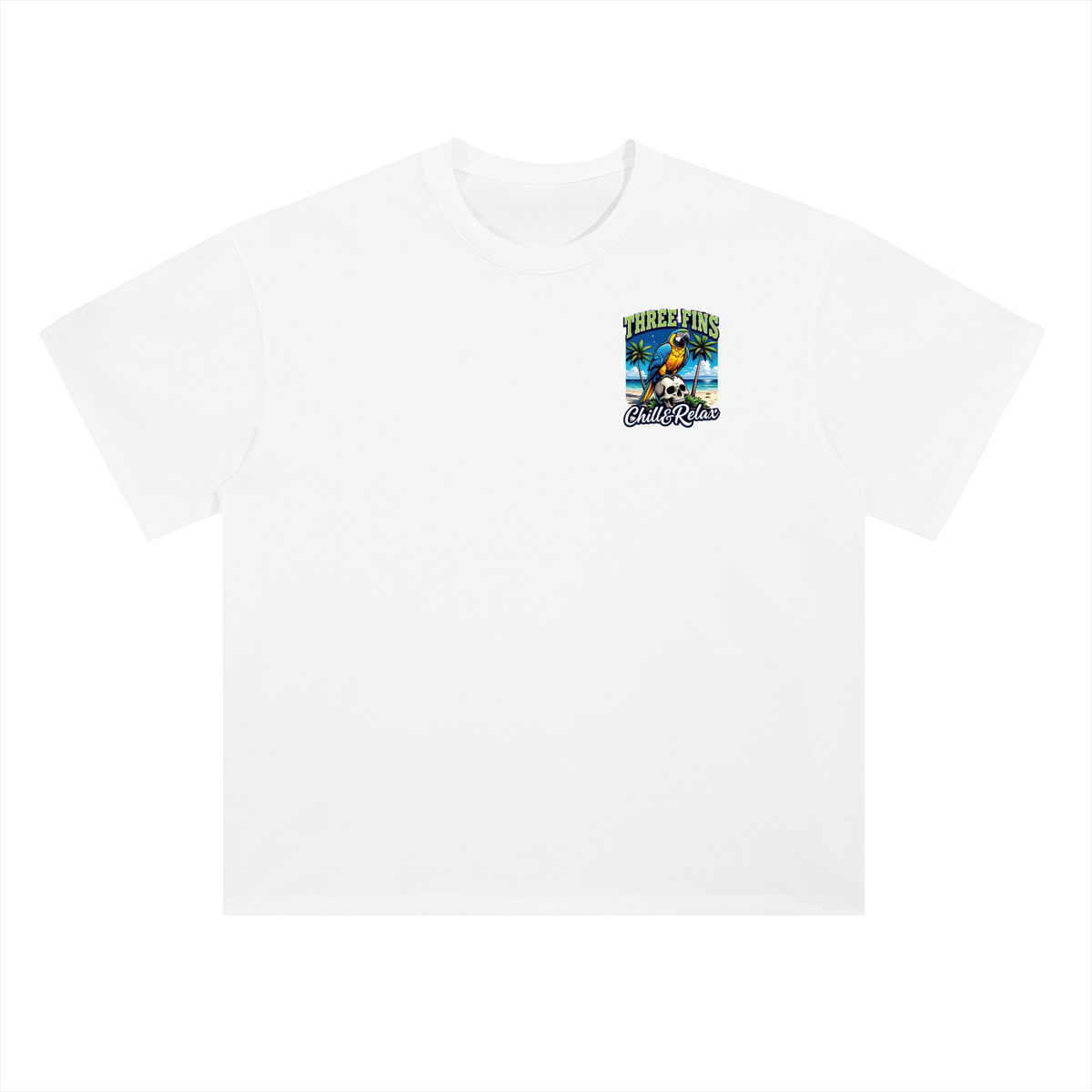 Heavyweight Drop Shoulder chilled out  Cotton T-Shirt