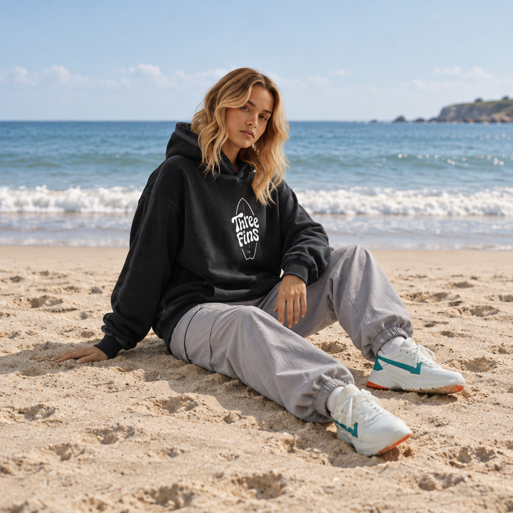 Sunfaded Edge Surfboard Fleece Hoodie